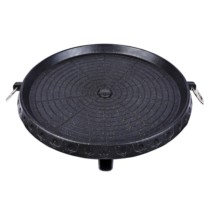 Korean BBQ Grill Pan Non-Stick Smokeless Stovetop BBQ Grill Plate Indoor Outdoor