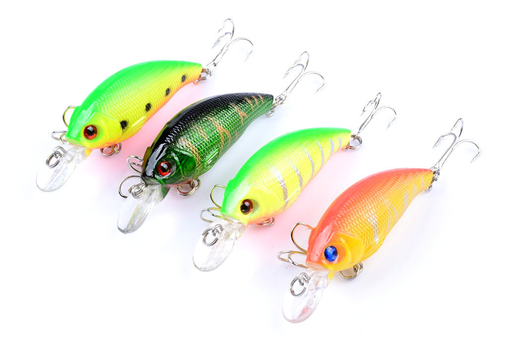 4x 7.5cm Popper Crank Bait Fishing Lure Lures Surface Tackle Saltwater