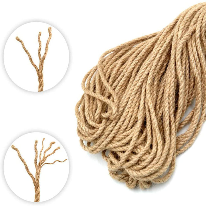 100m Sisal 5mm Rope Natural Twine Cord Thick Jute Hemp Manila  Crafting Home Decor