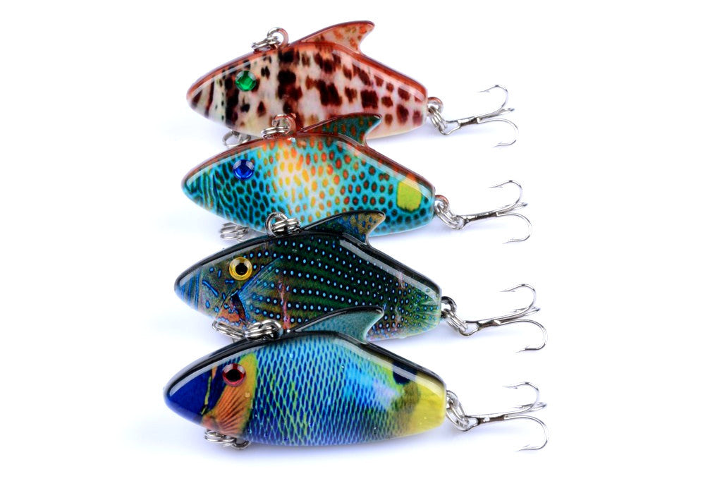 4x 5.5cm Vib Bait Fishing Lure Lures Hook Tackle Saltwater