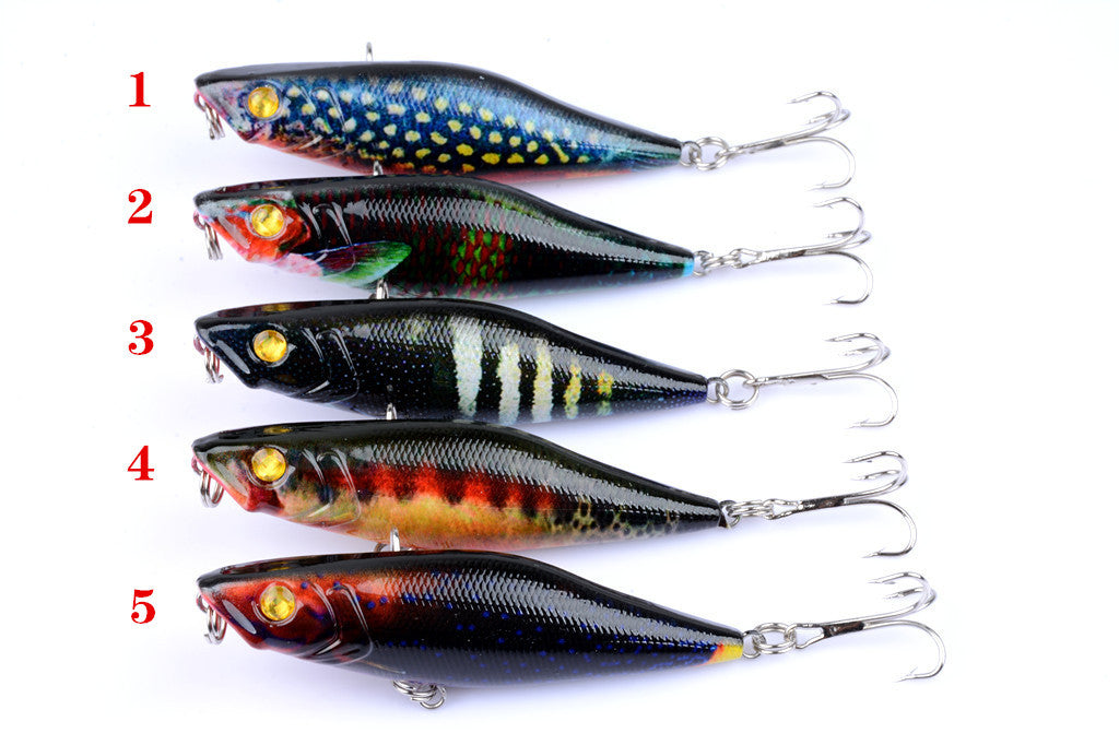 5X 7.5cm Popper Poppers Fishing Lure Lures Surface Tackle Fresh Saltwater