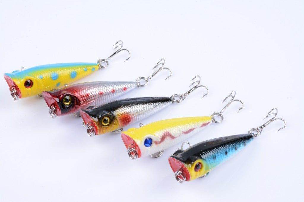 5X 5cm Popper Poppers Fishing Lure Lures Surface Tackle Fresh Saltwater