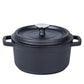 24cm Pre-seasoned NonStick Cast Iron Dutch Oven Handles Lid Skillet Cookware Braising Pot Pan Casserole