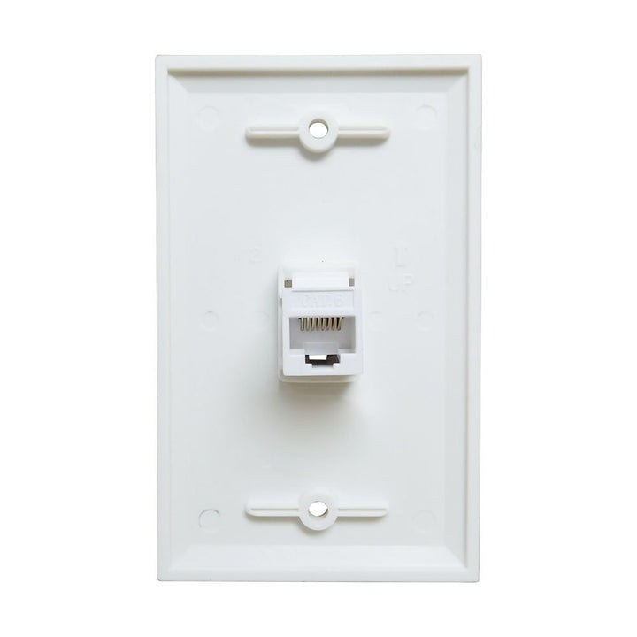 Ethernet Wall Plate 1 Port Cat6 Ethernet Cable Wall Plate Adapter