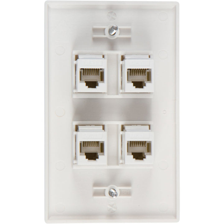 Ethernet Wall Plate 4 Port Cat6 Ethernet Cable Wall Plate Adapter