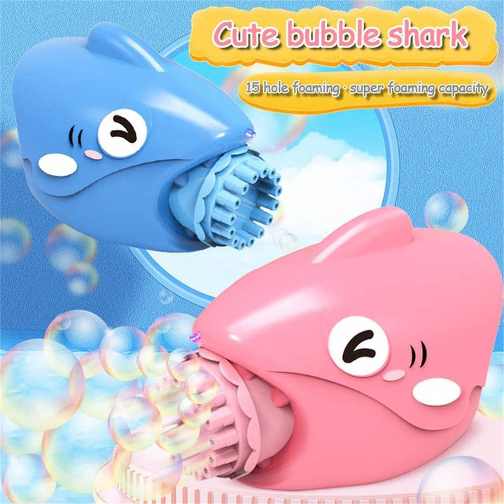 Bubblerainbow 15-Hole Bubble Gun Shark Bubble Machine Automatic Children's Hand-Held Outdoor Toys