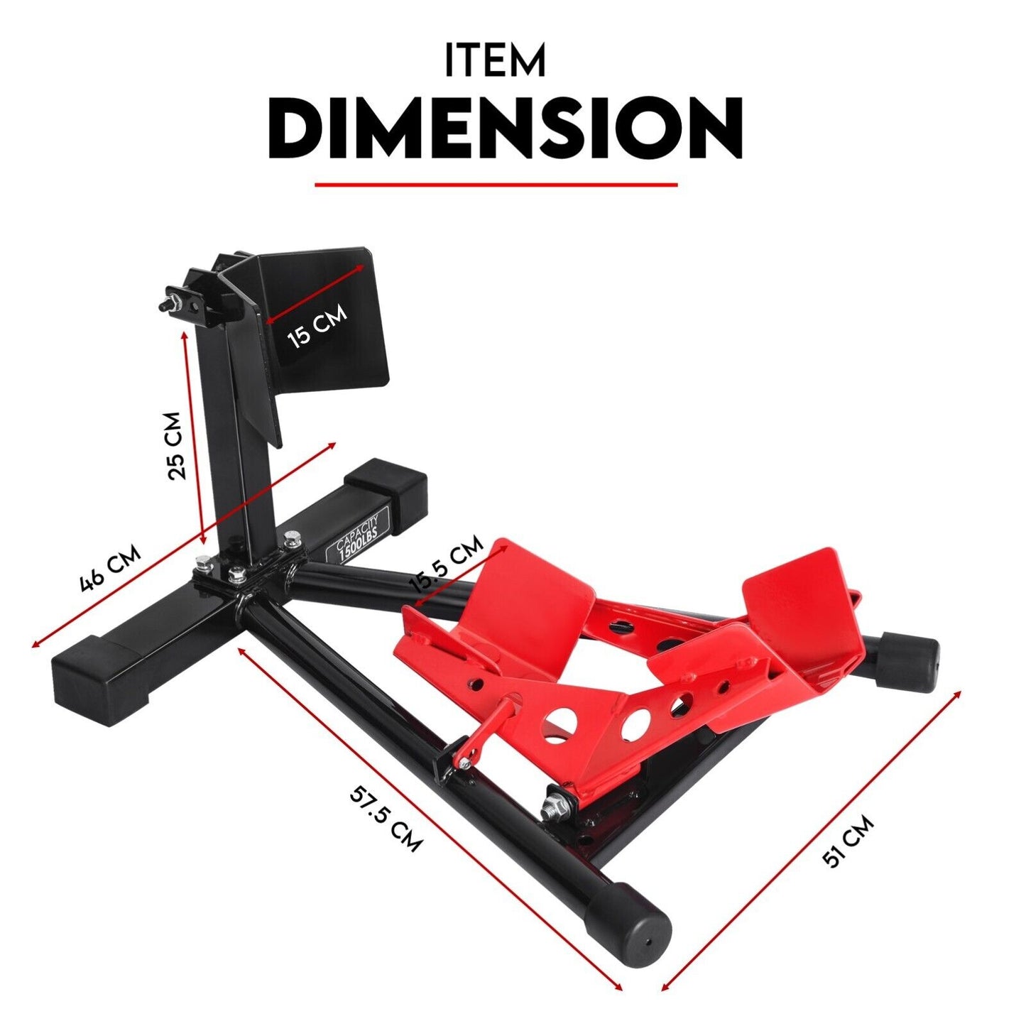 Heavy Duty Motorcycle Motorbike Stand Front Wheel Chock Trailer Transport