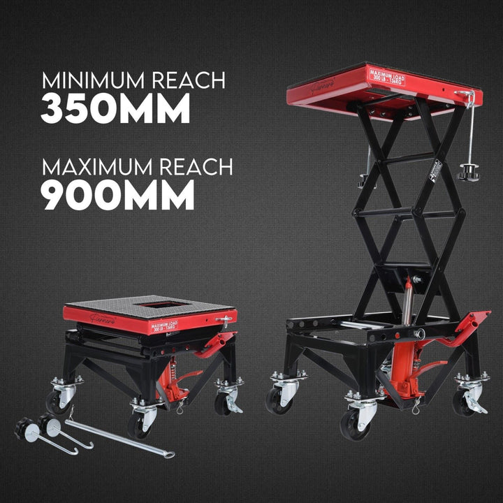 Motorcycle Scissor Lift Stand 135kg Hydraulic Motorbike Lifter Dirt Bike Jack