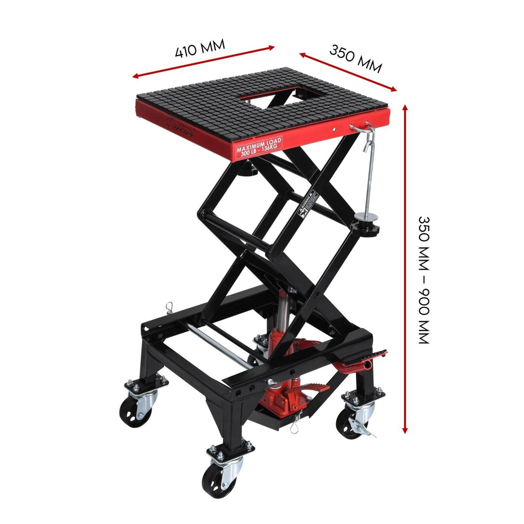 Motorcycle Scissor Lift Stand 135kg Hydraulic Motorbike Lifter Dirt Bike Jack