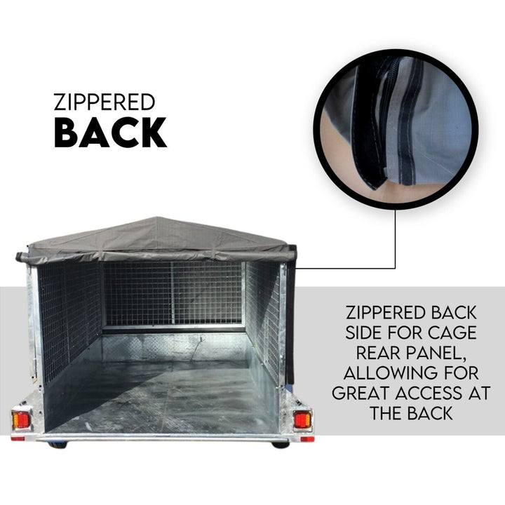 8X5 BOX TRAILER CAGE CANVAS COVER (600mm) Thick Rip Resistant Waterproof