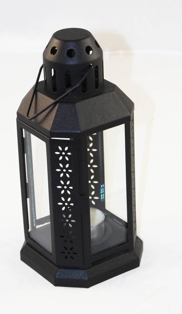 Black Metal Miners Lantern Summer Wedding Home Party Room Balconey Deck Decoration 21cm Tealight Candle