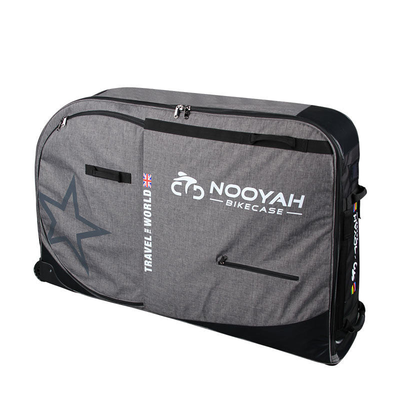 NOOYAH Bike Travel Bag Case Plane Boat Shipping Transport, Fits Cross Country All Mountain Bike, MTB, TT, Road Triathlon Bike 29er 700c