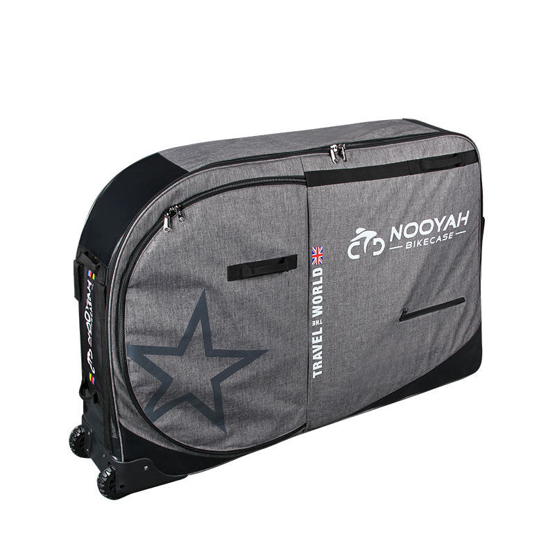 NOOYAH Bike Travel Bag Case Plane Boat Shipping Transport, Fits Cross Country All Mountain Bike, MTB, TT, Road Triathlon Bike 29er 700c