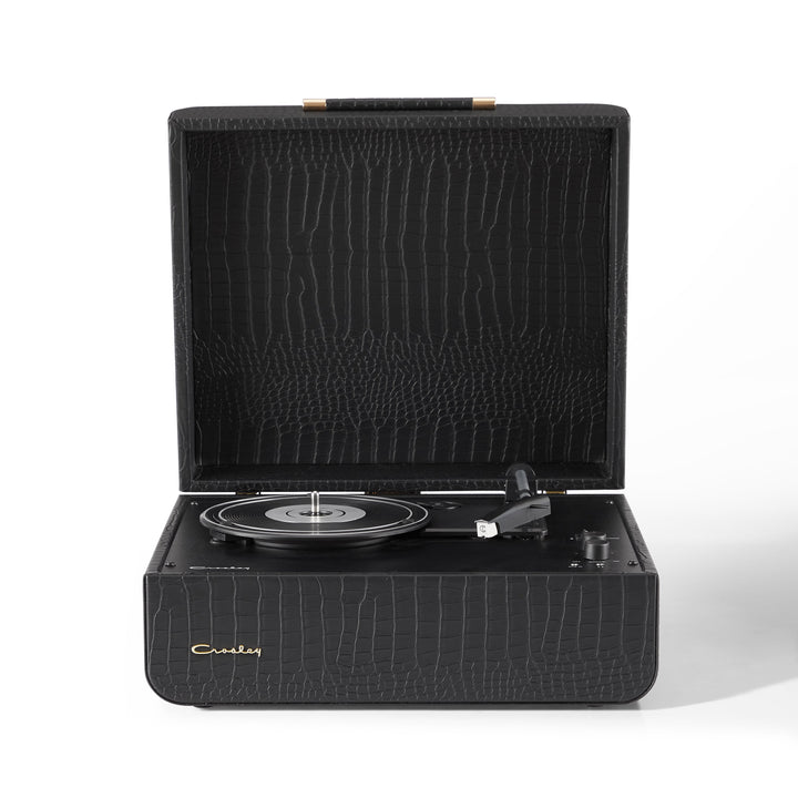 Crosley Mercury Turntable - Black + Bundled Majority D40 Bluetooth Speakers - Black