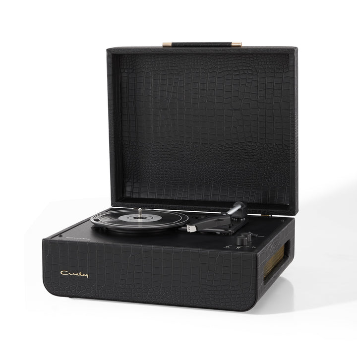 Crosley Mercury Turntable - Black + Bundled Majority D40 Bluetooth Speakers - Black