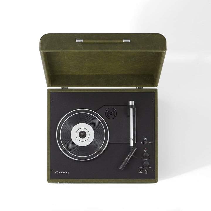 Crosley Mercury Turntable - Green + Bundled Majority D40 Bluetooth Speakers - Black