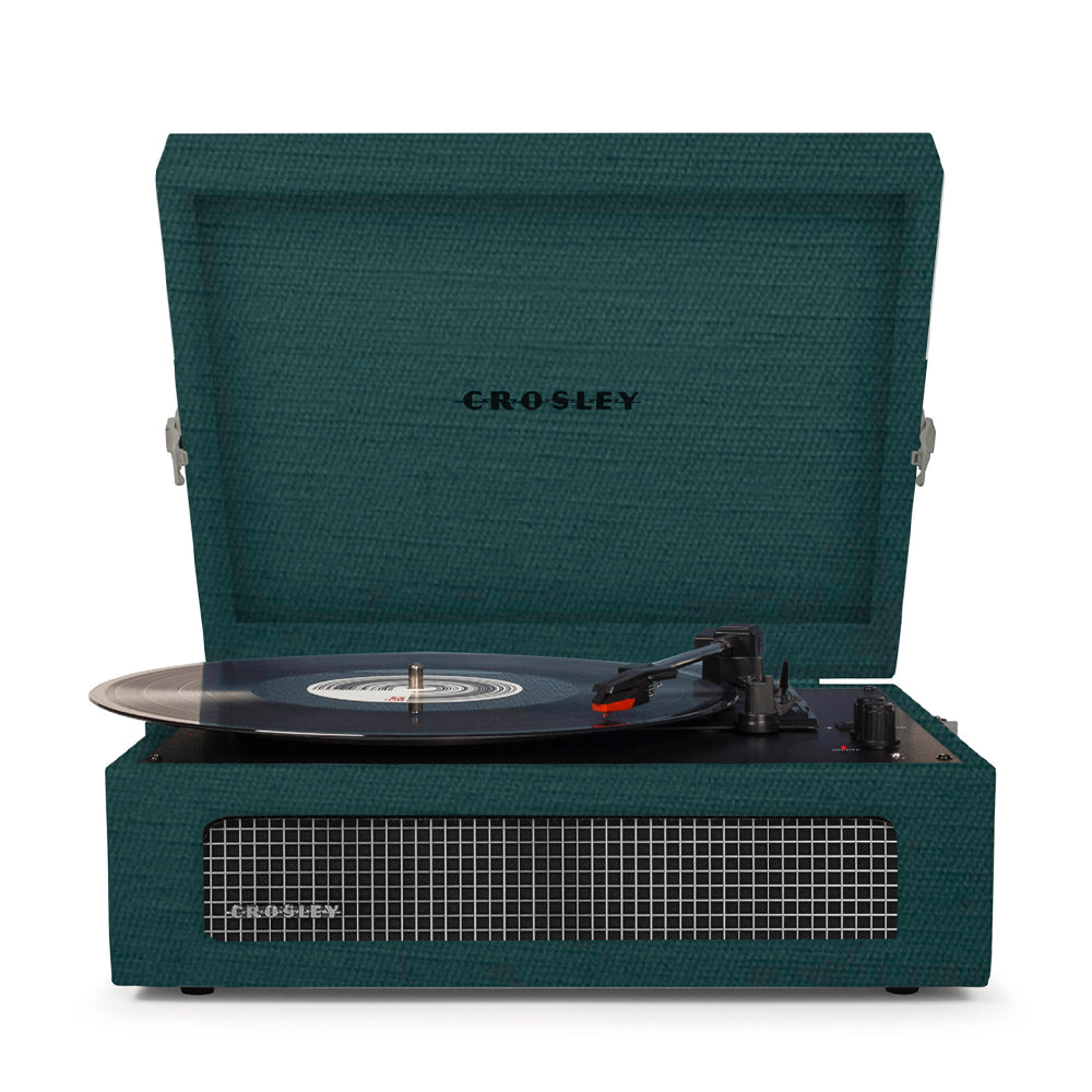 Crosley Voyager Bluetooth Portable Turntable - Dark Aegean + Bundled Crosley Record Storage Display Stand