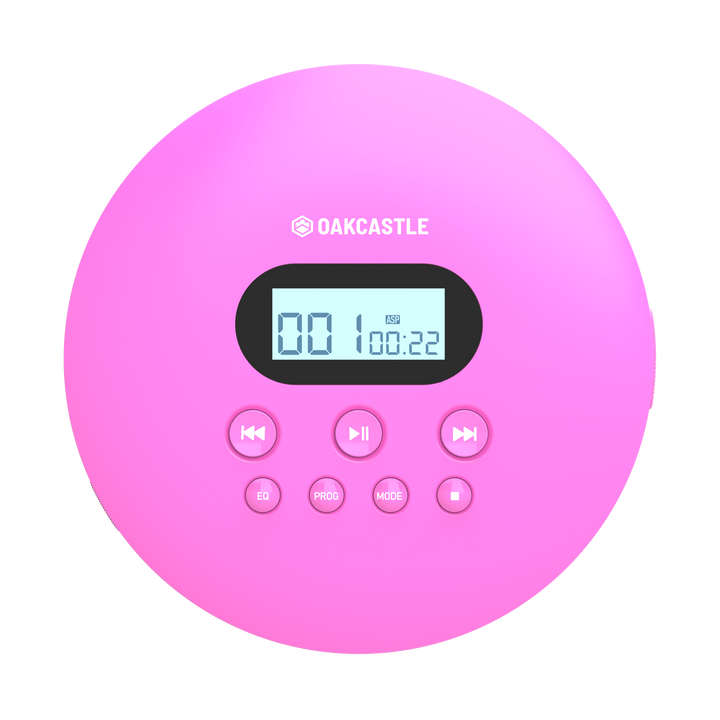 Majority Oakcastle CD100 Bluetooth Portable CD Player - Pink