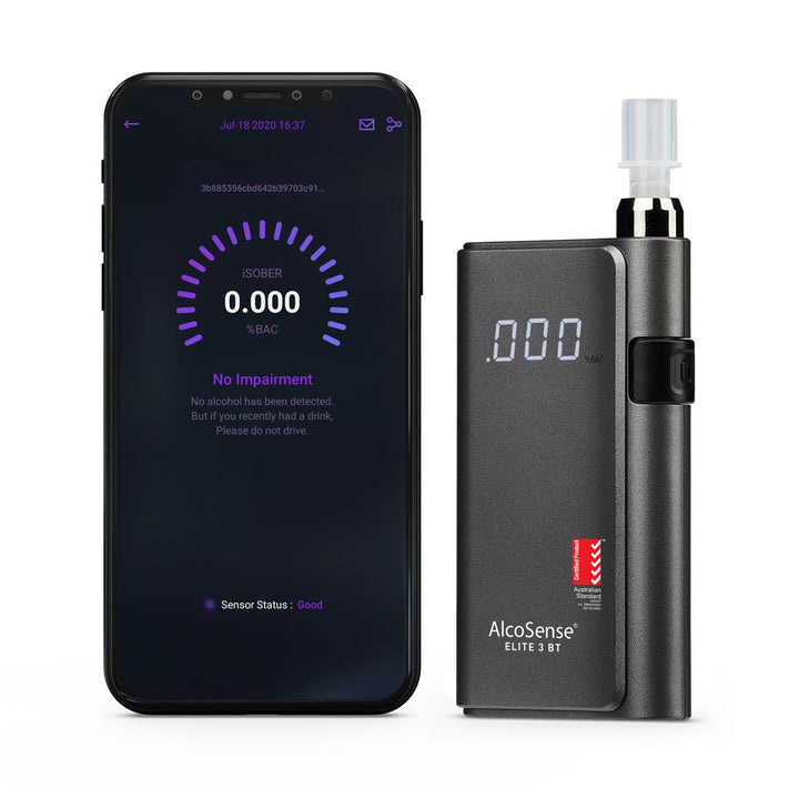 AlcoSense ® Elite 3 BT Personal Breathalyser With Bluetooth Mobile App AS3547 Certified