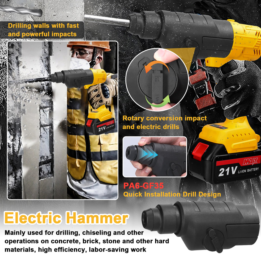 7in1 Multi-function Rechargeable Li-ion Electric Machine Set Electric Hammer Drill Chainsaw Conversion Tool Set Power Tool Kit