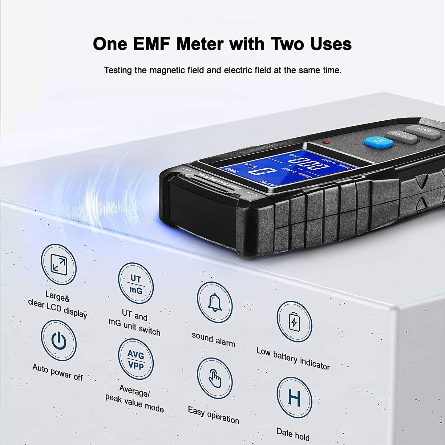 ERICKHILL EMF Meter Digital Electromagnetic Field Radiation Detector Machine