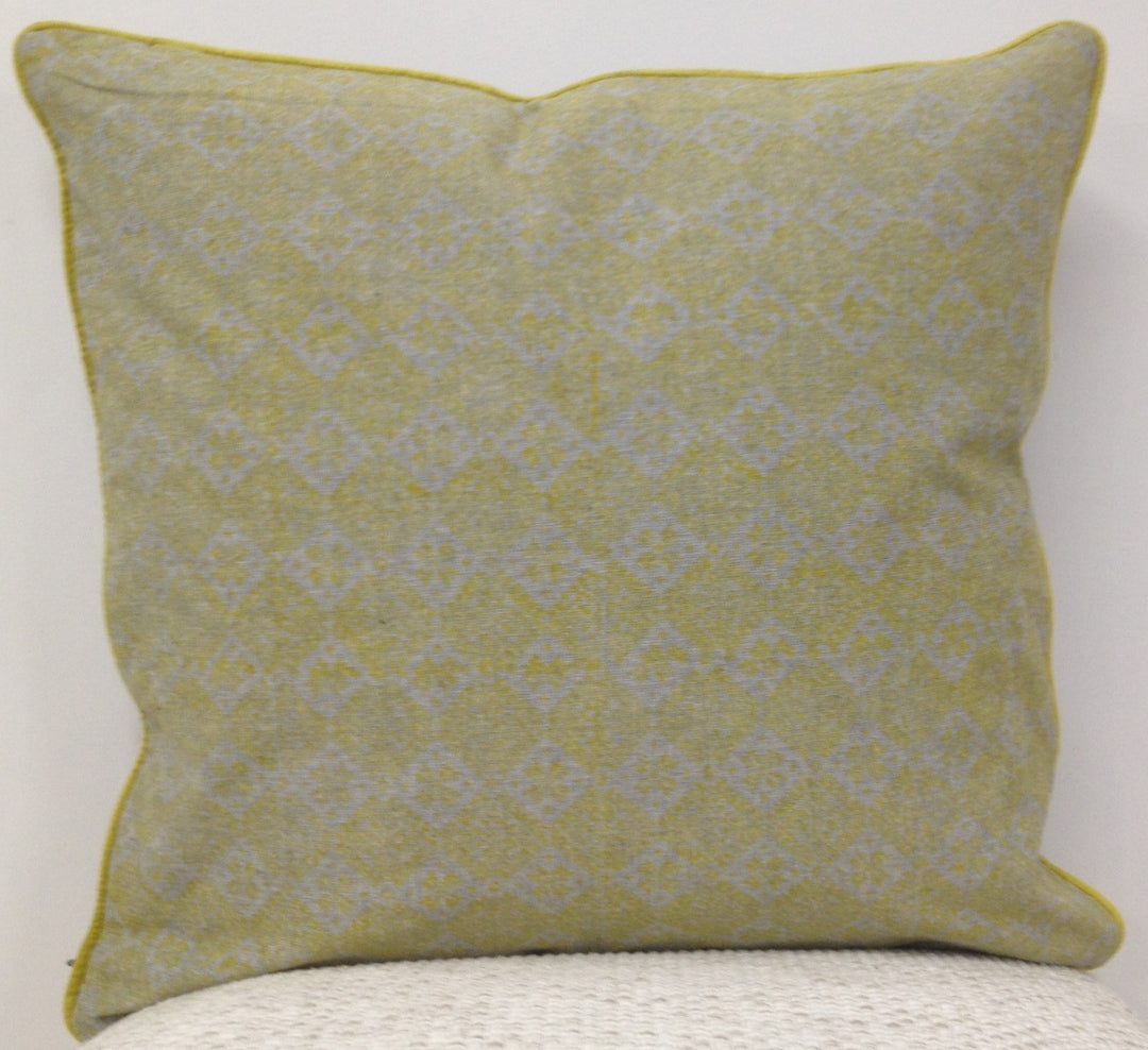 Azuk Mustard Yellow & Grey Cushion Cover