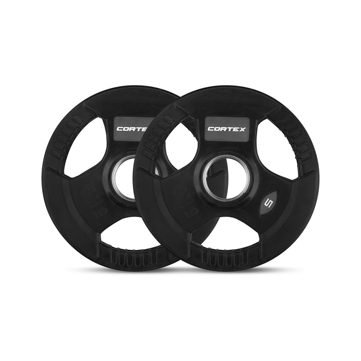 CORTEX 90kg Tri-Grip Olympic Plate Set 50mm