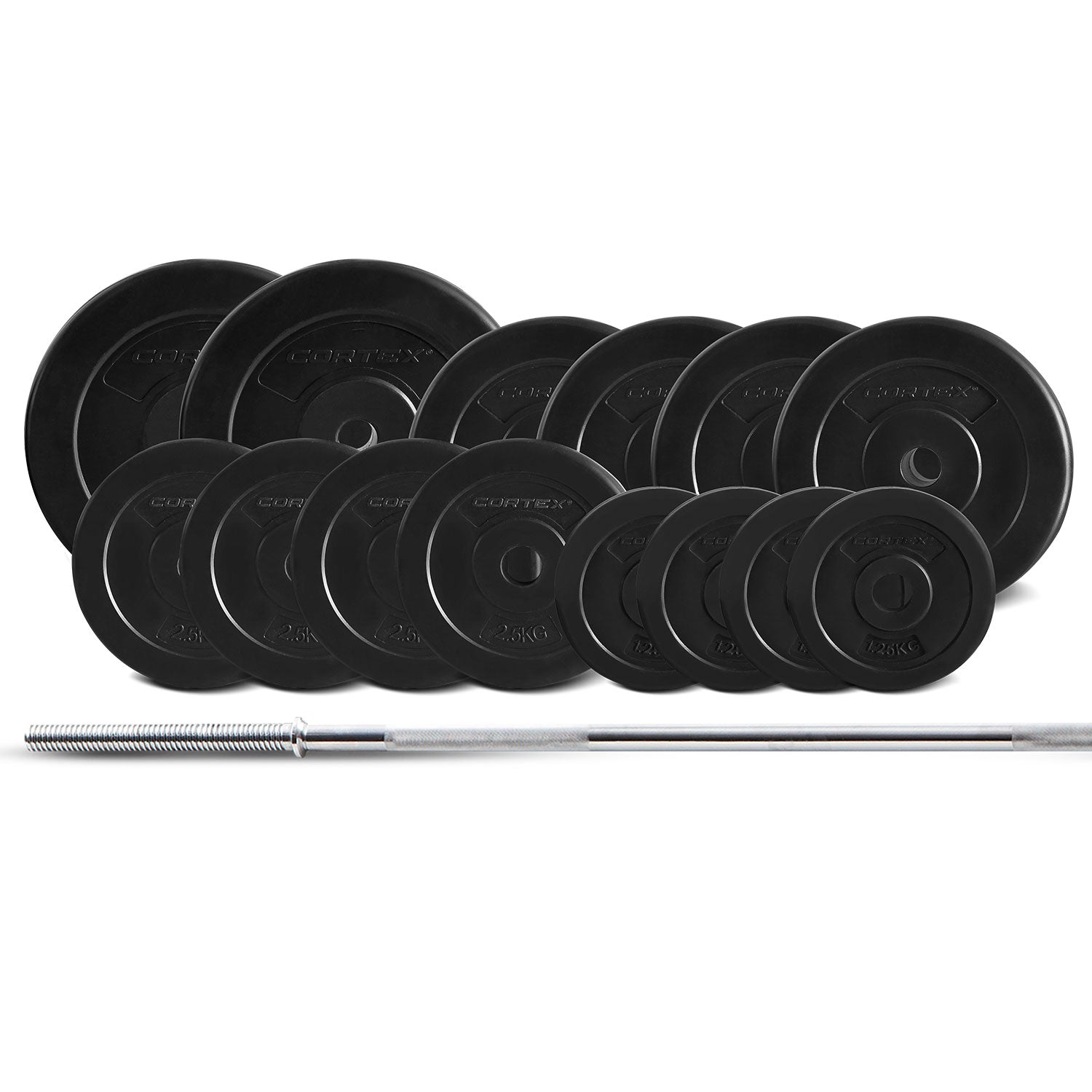 CORTEX 65kg EnduraCast Barbell Weight Set