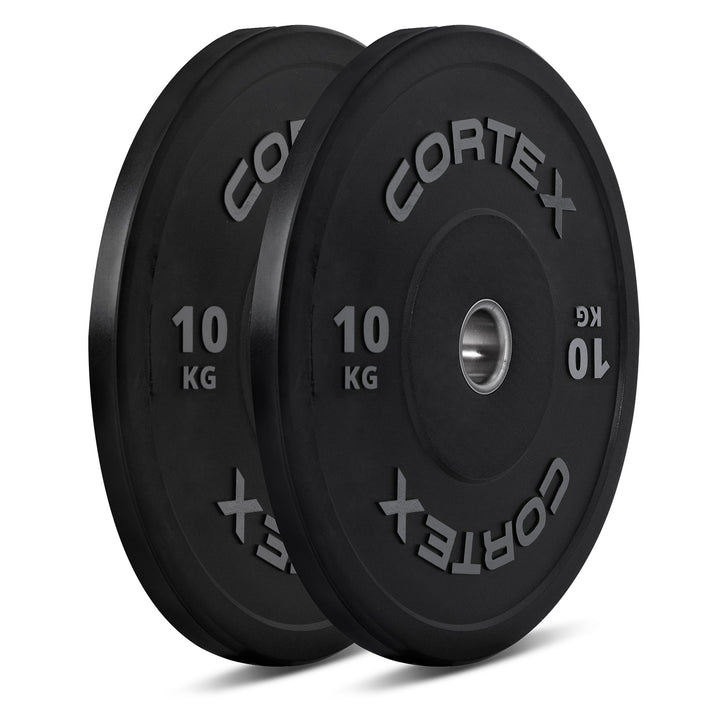 CORTEX 170kg Black Series V2 Rubber Olympic Bumper Plate Set 50mm with SPARTAN205 Barbell