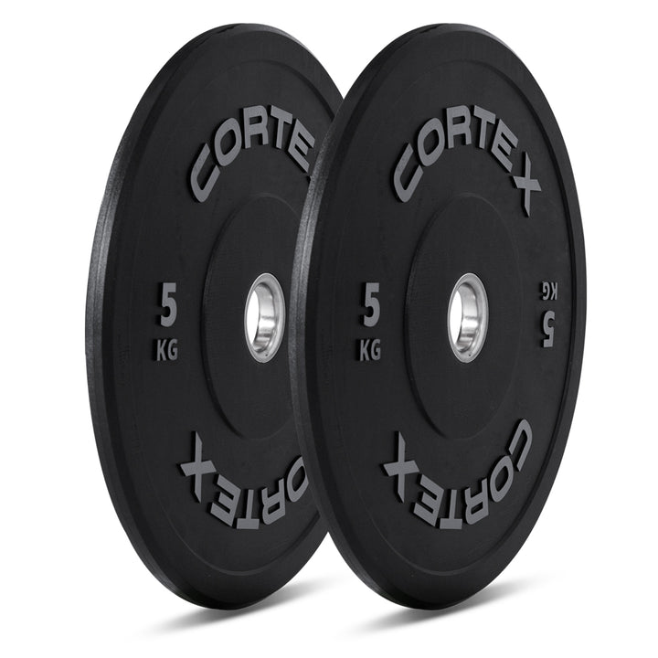 CORTEX 90kg Black Series V2 Rubber Olympic Bumper Plate Set 50mm with SPARTAN100 Barbell