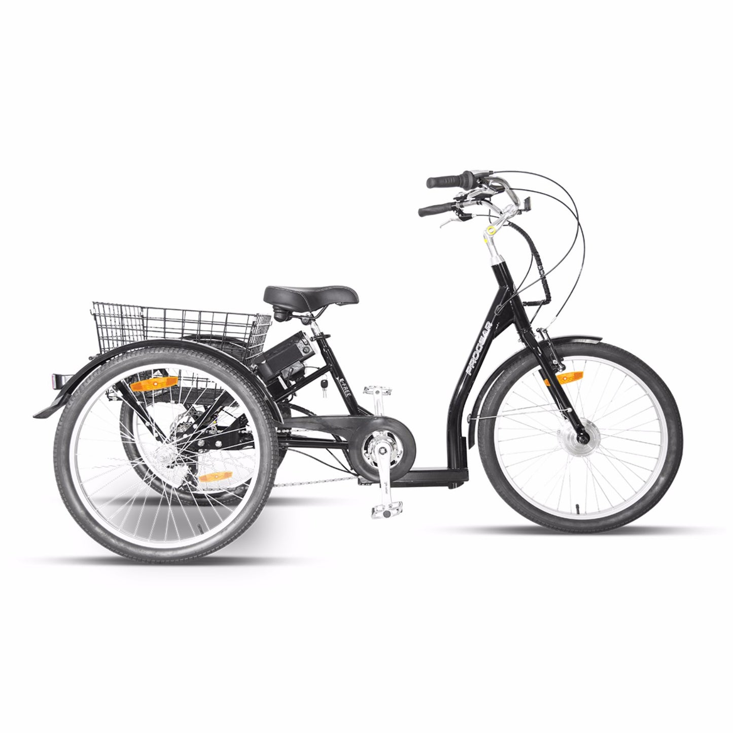 Progear Bikes E-Free Electric Trike with Walk Mode 24" in Grey