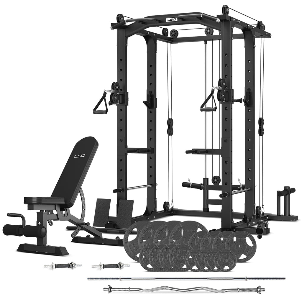 LSG GRK100 with FID Bench and 90kg Standard Bars and Weights