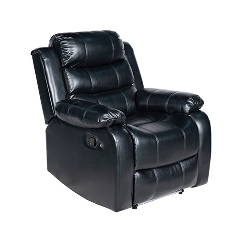 Chelsea 1R Seater Finest Leatherette Recliner Feature Console LED Light Ultra Cushioned