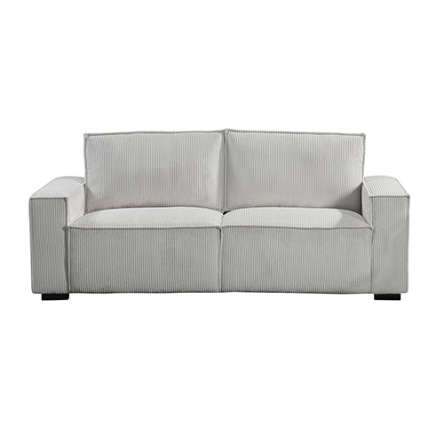 Reno 3 Seater Sofa Beige Colour Fabric Upholstery Wooden Structure Knock Down Feature In Back & Arms