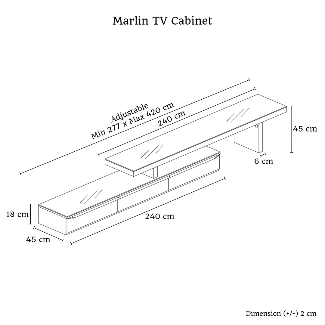 Marlin Tv Unit White