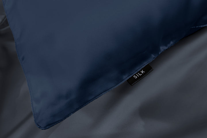 Navy SILK PILLOWCASE - 51X76CM