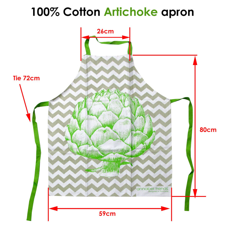 Artichoke 100% Cotton Apron 59 x 80cm