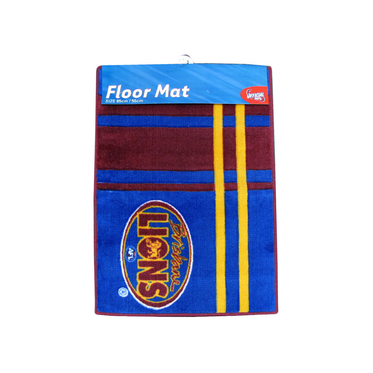 AFL Brisbane Lions Rubber Backed Floor Mat 55 x 85 cm