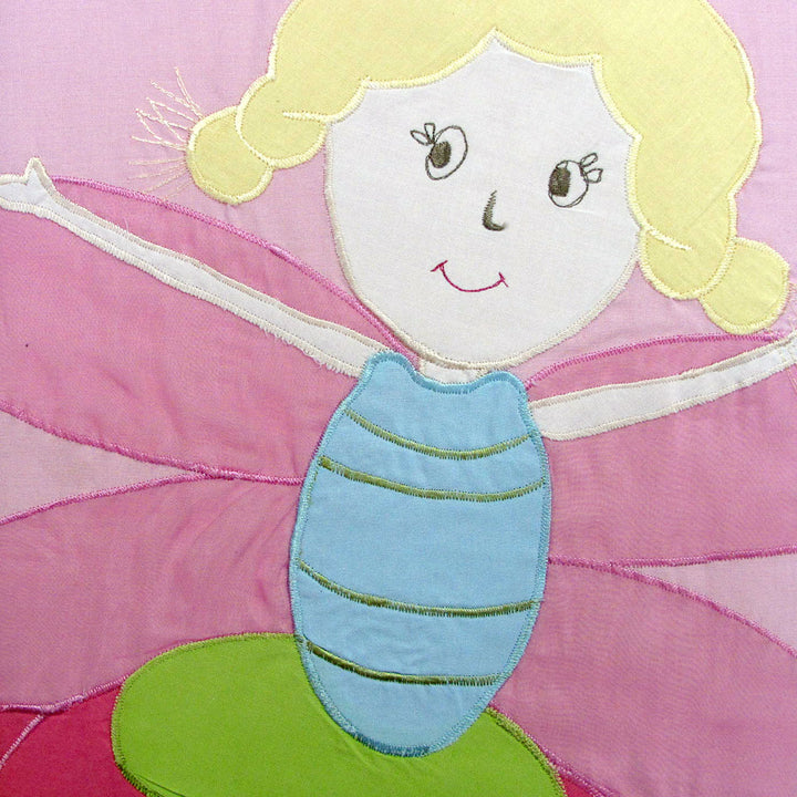 Fairies Embroidered Quilt Cover Set Single