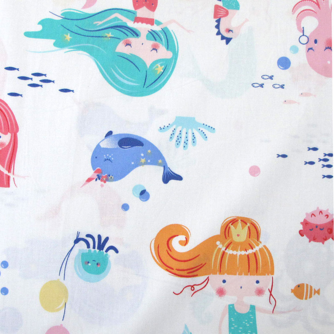 Mermaids & Mates Baby 100% Cotton Printed Sheet Set Cot Size