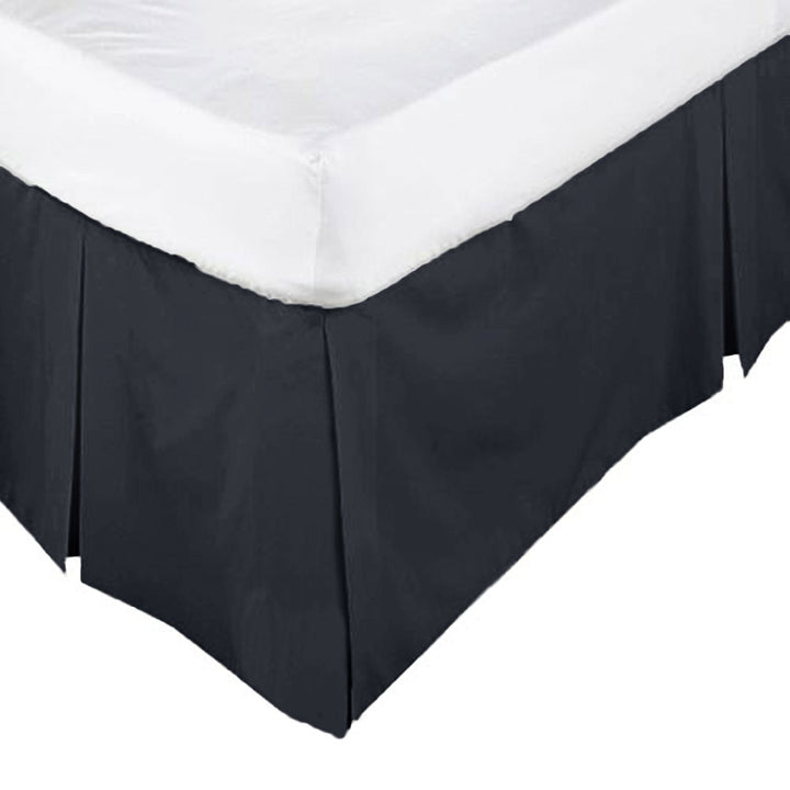 ASSUN Box Pleated Valance Black SINGLE