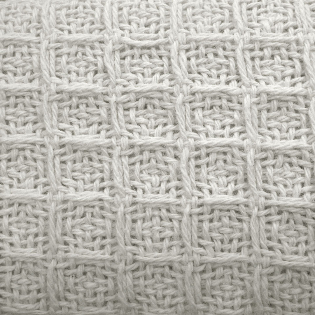 Cotton Waffle Blanket White King