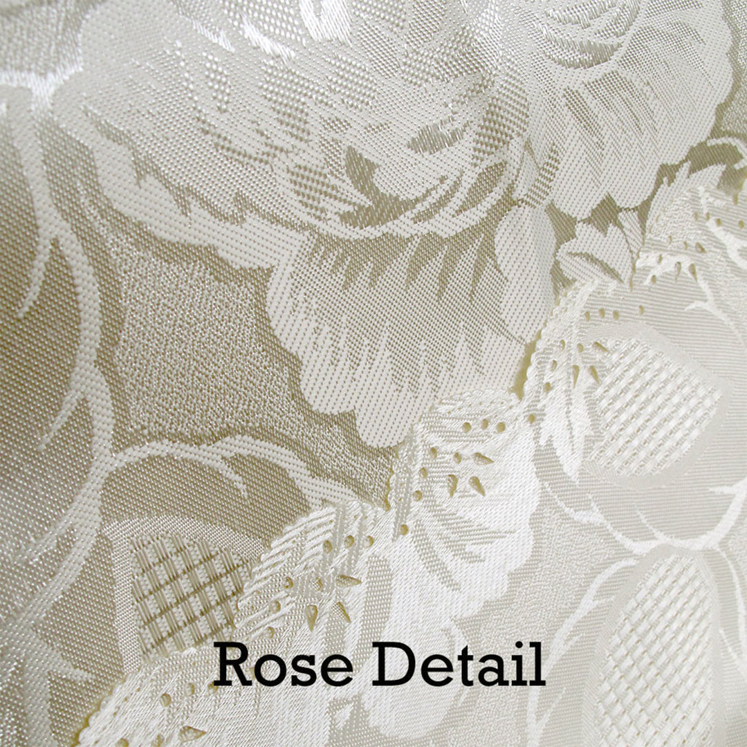 Rose Ecru Luxury Jacquard Tablecloth 150 x 270 cm