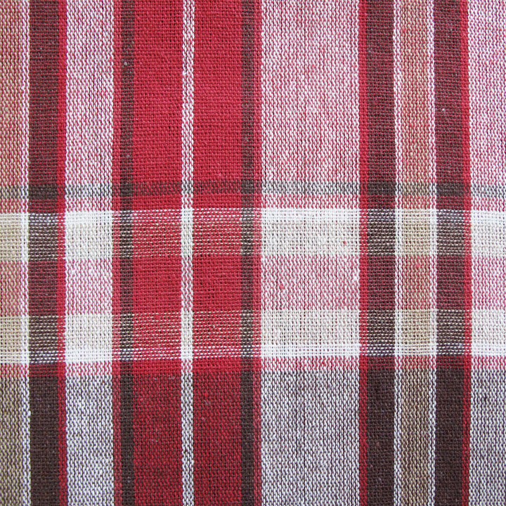 Cotton Plaid Checks Oblong Table Cloth Red 130 x 180cm