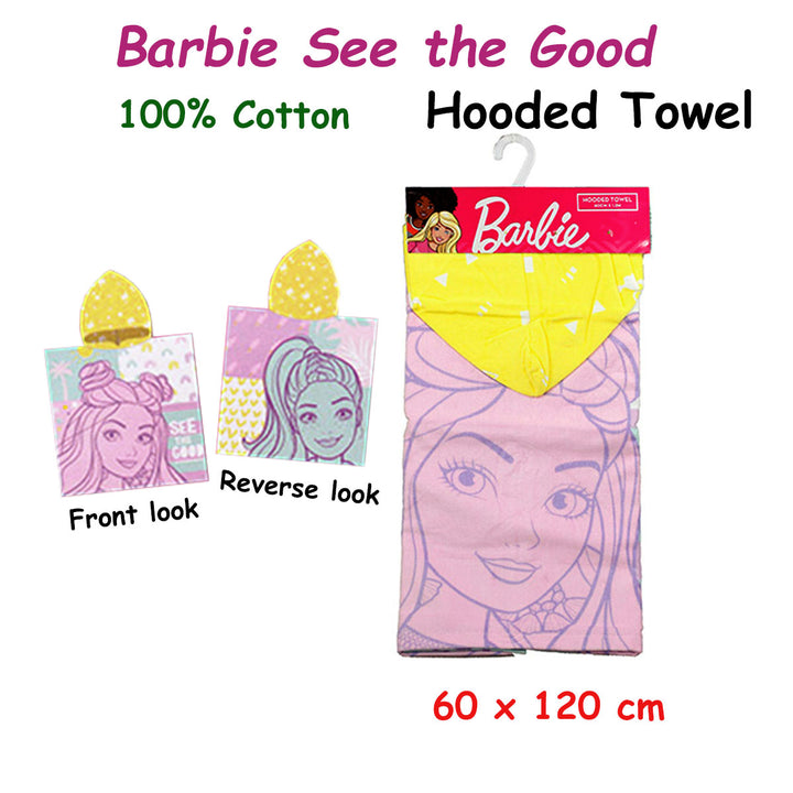 Caprice Barbie See the Good Cotton Hooded Licensed Towel 60 x 120 cm