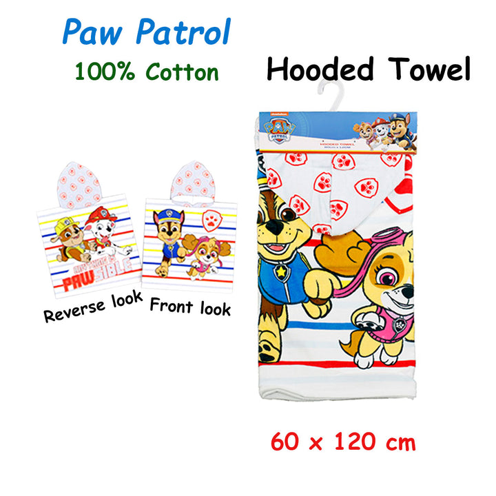 Caprice Paw Patrol Cotton Hooded Licensed Towel 60 x 120 cm