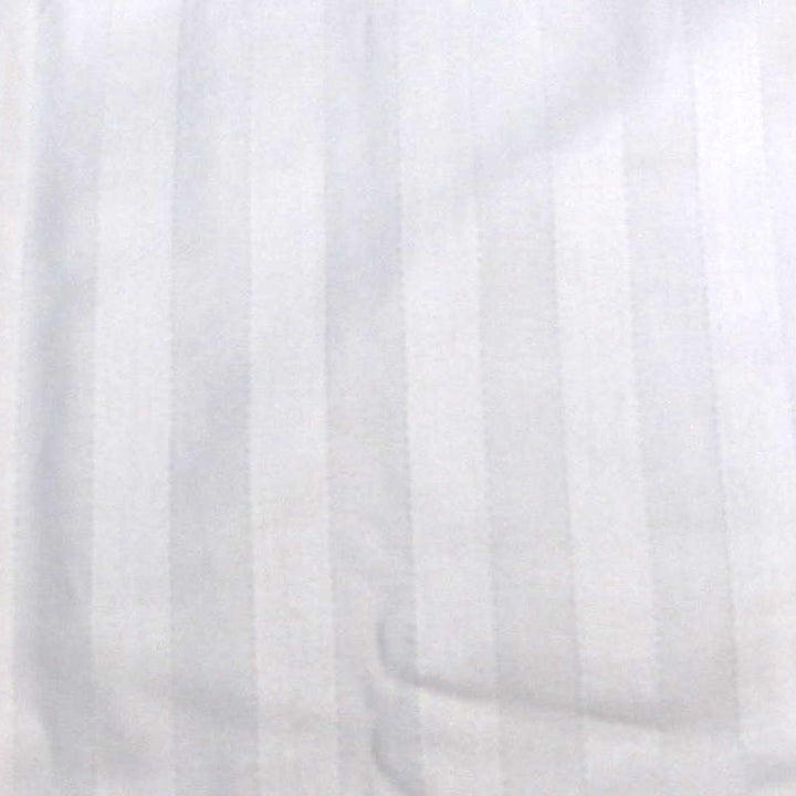 600TC Pair of Wide Self Striped Standard Pillowcases Cream