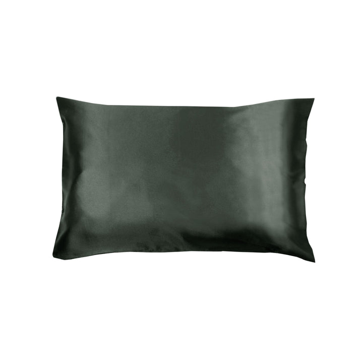 Invitation Satin Standard Pillowcase Charcoal