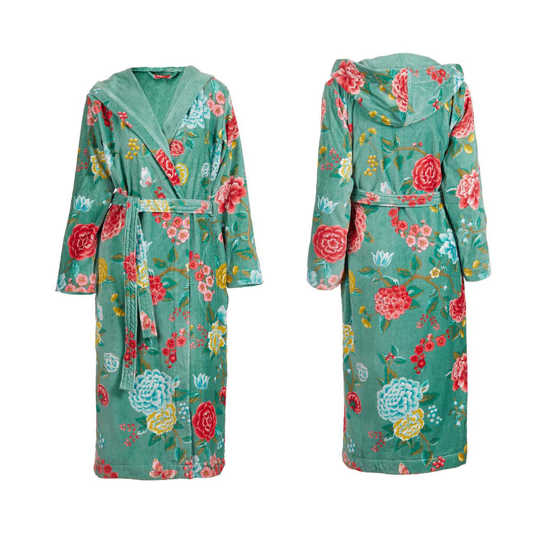 PIP Studio Good Evening Cotton Bath Robe / Dressing Gown Green - XXL