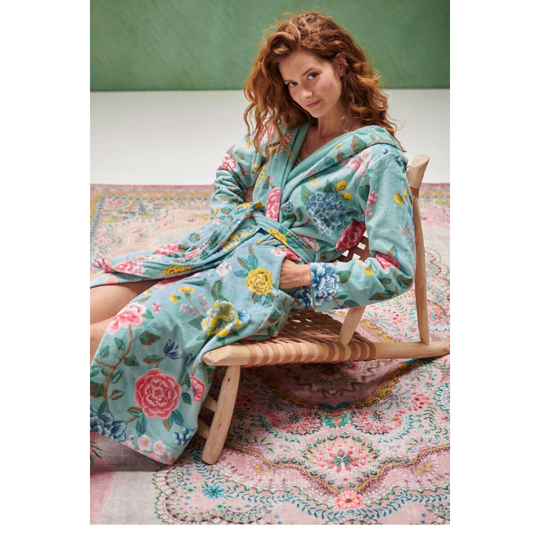 PIP Studio Good Evening Cotton Bath Robe / Dressing Gown Green - XXL